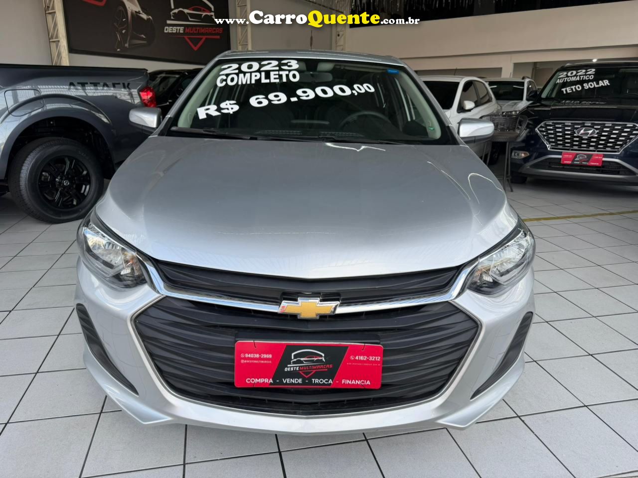 CHEVROLET   ONIX HATCH LT 1.0 12V FLEX 5P MEC.   PRATA 2023 1.0 FLEX - Loja