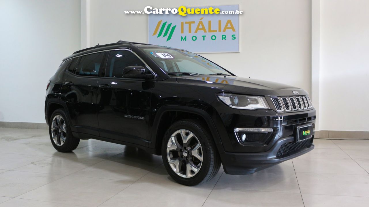 JEEP   COMPASS LONGITUDE 2.0 4X2 FLEX 16V AUT.   PRETO 2019 2.0 FLEX - Loja