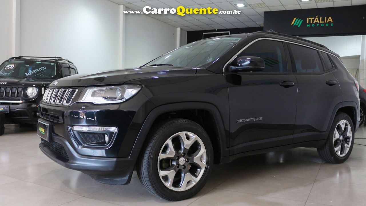 JEEP   COMPASS LONGITUDE 2.0 4X2 FLEX 16V AUT.   PRETO 2019 2.0 FLEX - Loja
