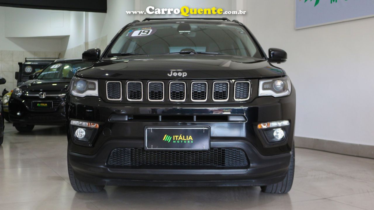 JEEP   COMPASS LONGITUDE 2.0 4X2 FLEX 16V AUT.   PRETO 2019 2.0 FLEX - Loja