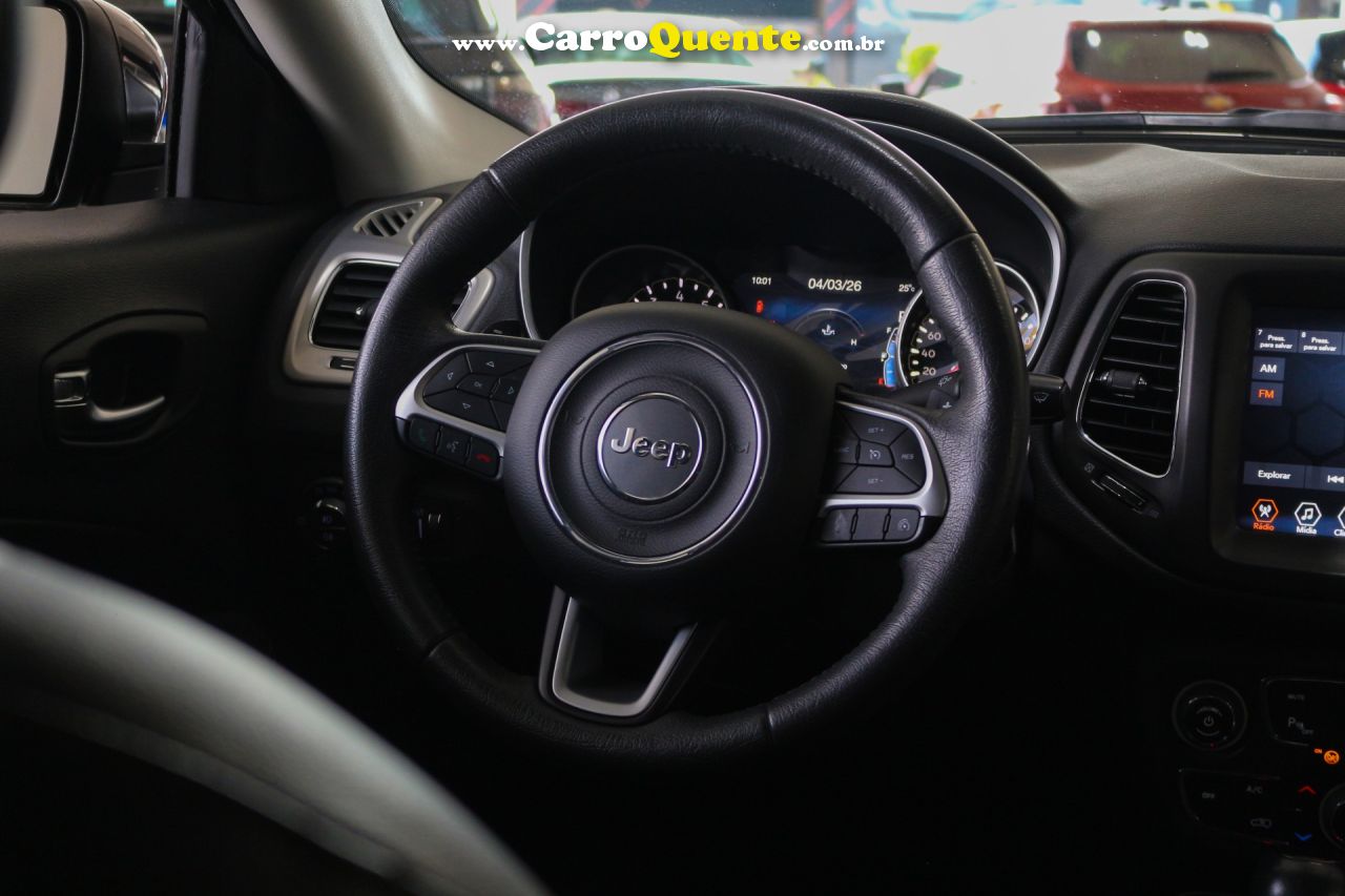 JEEP   COMPASS LONGITUDE 2.0 4X2 FLEX 16V AUT.   PRETO 2019 2.0 FLEX - Loja