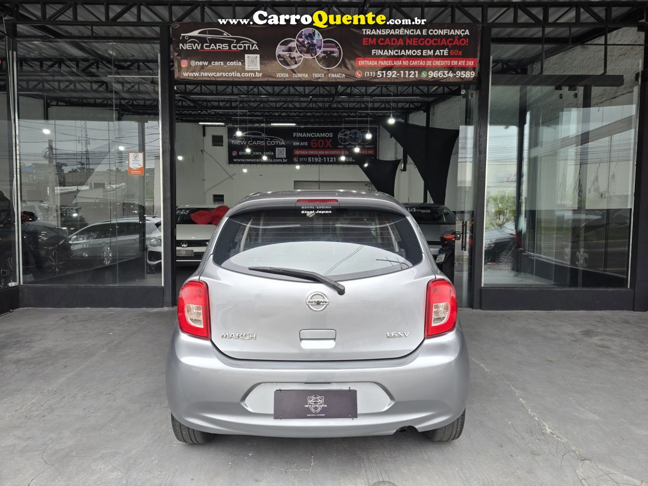 NISSAN   MARCH SV 1.6 16V FLEXSTART 5P MEC.   CINZA 2018 1.6 GASOLINA - Loja