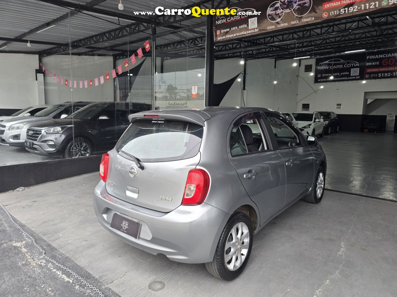 NISSAN   MARCH SV 1.6 16V FLEXSTART 5P MEC.   CINZA 2018 1.6 GASOLINA - Loja