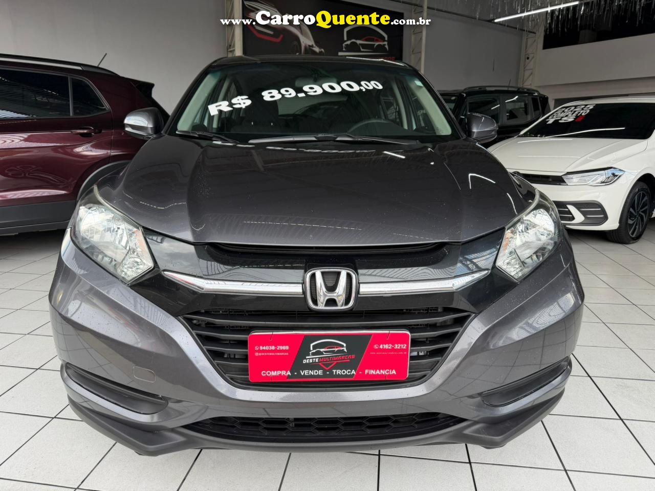 HONDA   HR-V LX 1.8 FLEXONE 16V 5P AUT.   CINZA 2016 1.8 GASOLINA - Loja