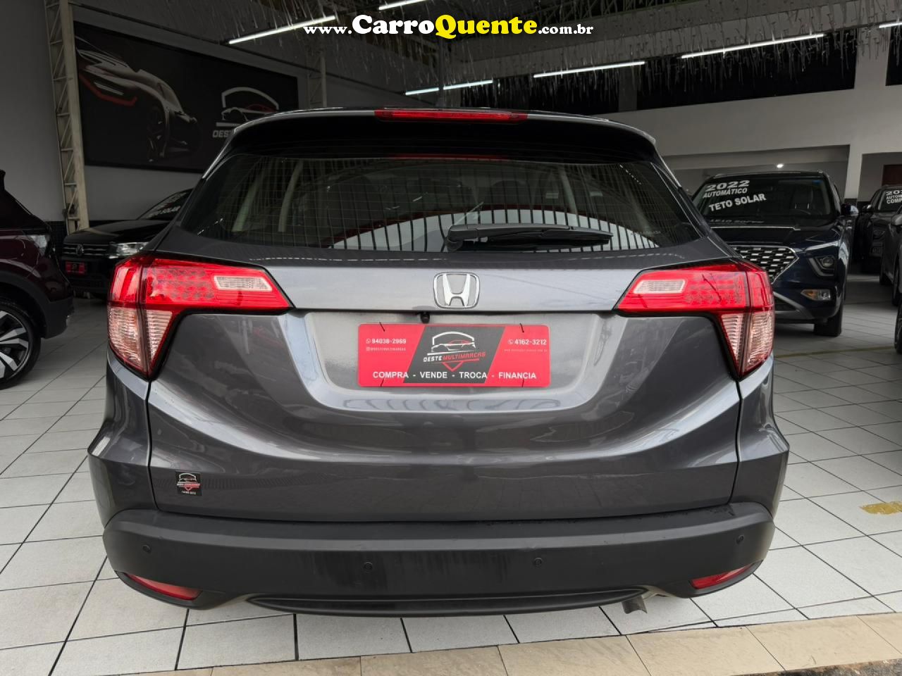 HONDA   HR-V LX 1.8 FLEXONE 16V 5P AUT.   CINZA 2016 1.8 GASOLINA - Loja