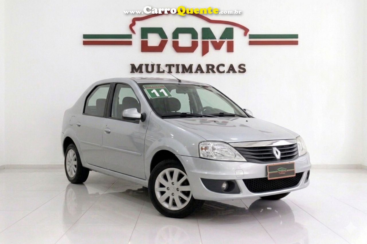 RENAULT   LOGAN EXPRESSION HI-FLEX 1.6 8V 4P   PRATA 2011 1.6 GASOLINA - Loja