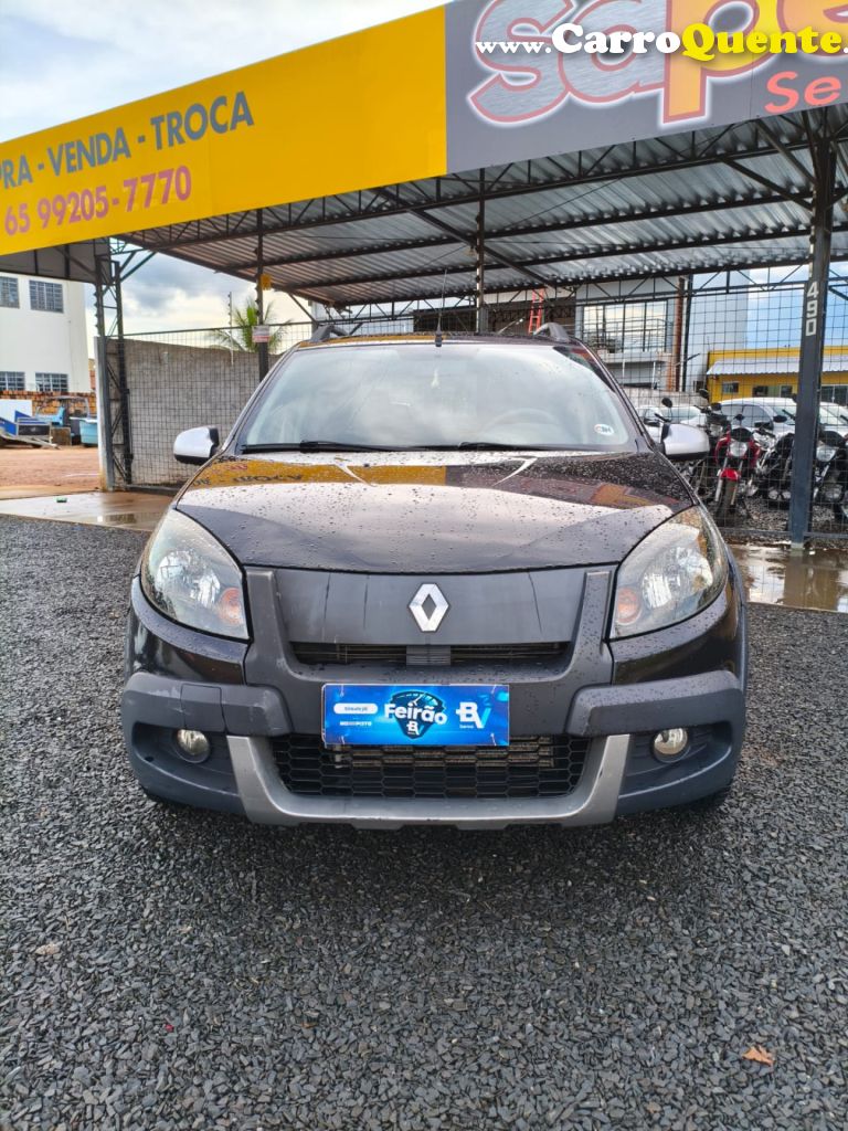 RENAULT   SANDERO STEPWAY HI-FLEX 1.6 16V 5P   PRETO 2013 1.6 FLEX - Loja