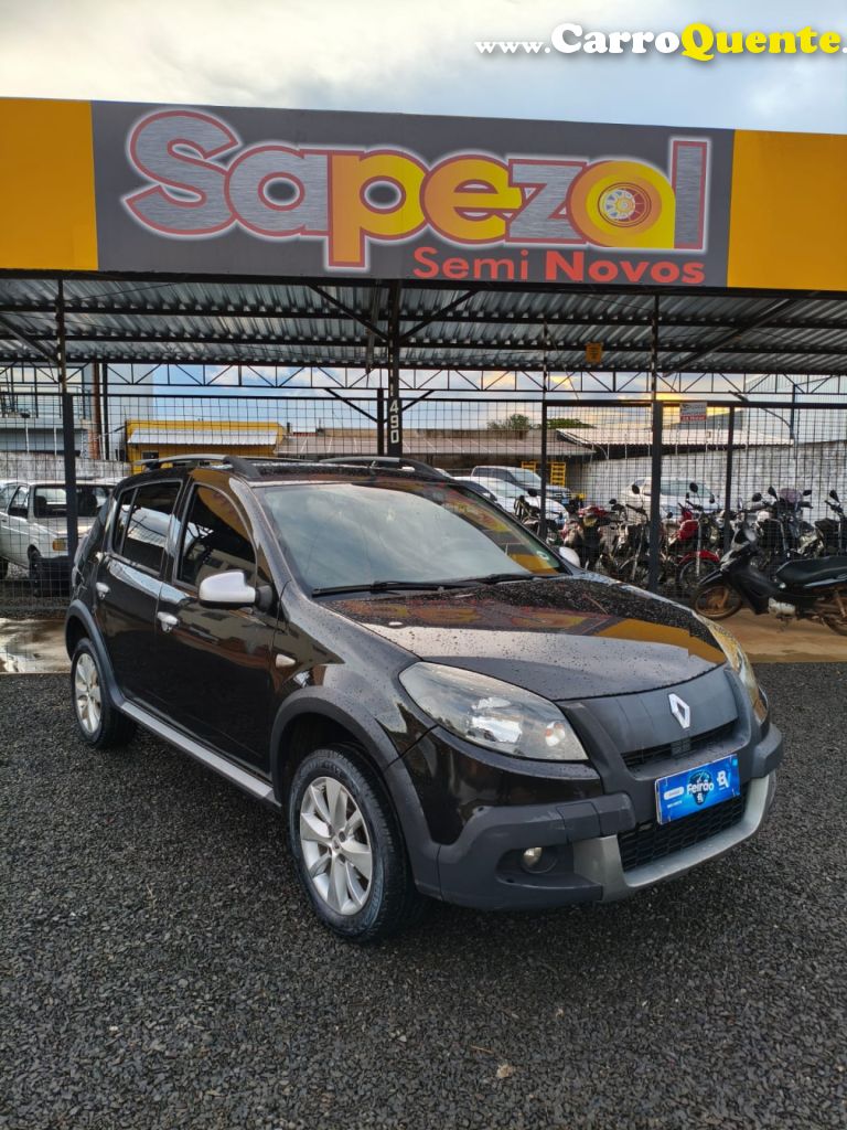 RENAULT   SANDERO STEPWAY HI-FLEX 1.6 16V 5P   PRETO 2013 1.6 FLEX - Loja