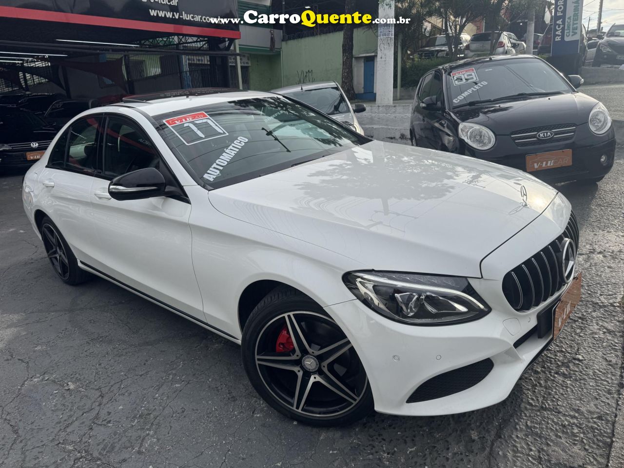 MERCEDES-BENZ   C-200 AVANTGARDE 2.0 TB 16V 184CV AUT.   BRANCO 2017 2.0 GASOLINA - Loja