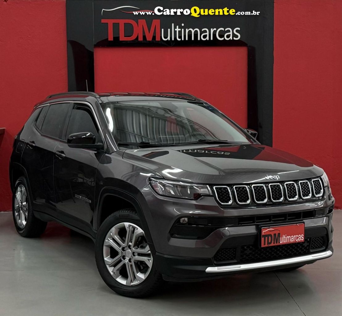 JEEP   COMPASS LONG. T270 1.3 TB 4X2 FLEX AUT.   CINZA 2022 1.3 FLEX - Loja