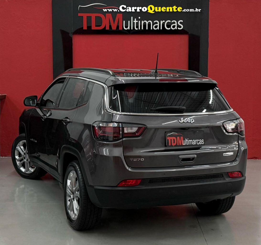 JEEP   COMPASS LONG. T270 1.3 TB 4X2 FLEX AUT.   CINZA 2022 1.3 FLEX - Loja