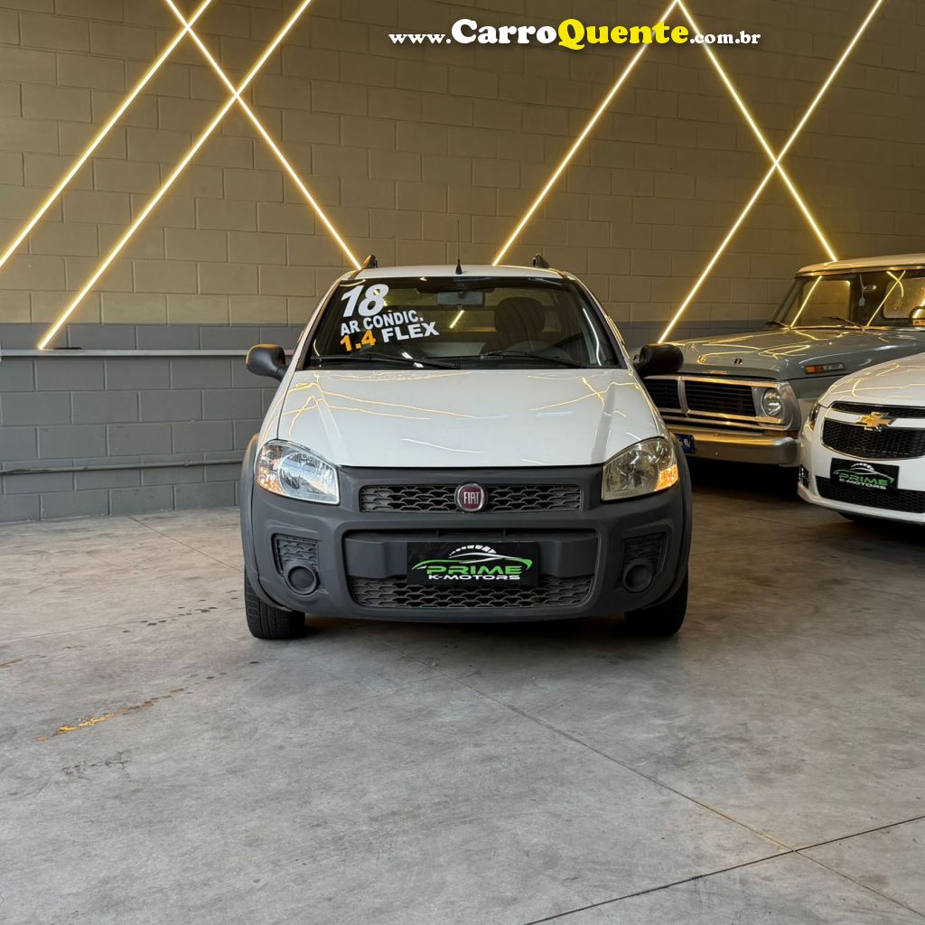 FIAT   STRADA WORKING HARD 1.4 FIRE FLEX 8V CE   BRANCO 2018 1.4 FLEX - Loja