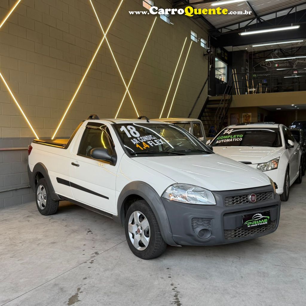 FIAT   STRADA WORKING HARD 1.4 FIRE FLEX 8V CE   BRANCO 2018 1.4 FLEX - Loja