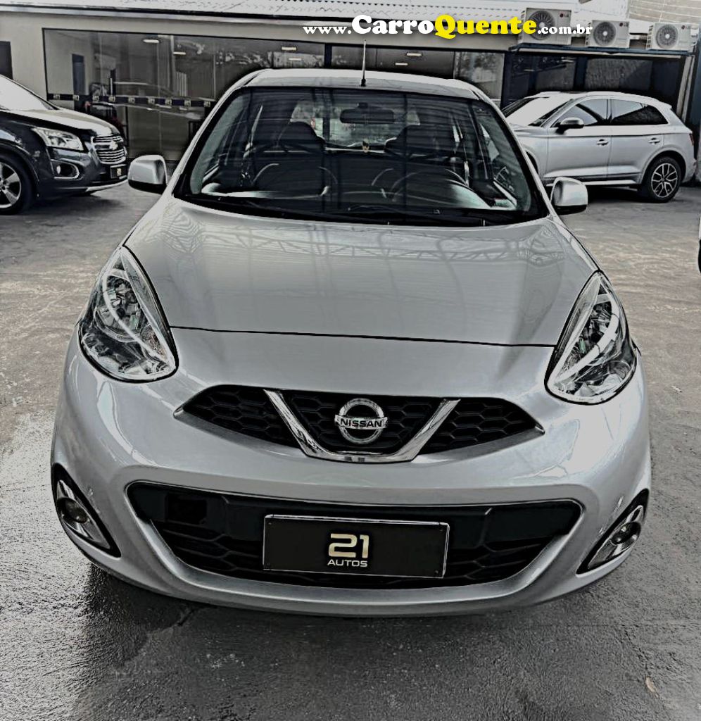 NISSAN   MARCH SV 1.6 16V FLEXSTART 5P AUT.   PRATA 2017 1.6 GASOLINA - Loja