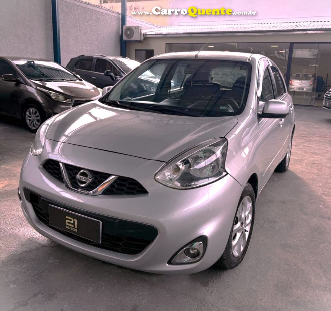 NISSAN   MARCH SV 1.6 16V FLEXSTART 5P AUT.   PRATA 2017 1.6 GASOLINA - Loja