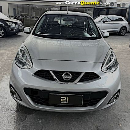 NISSAN   MARCH SV 1.6 16V FLEXSTART 5P AUT.   PRATA 2017 1.6 GASOLINA