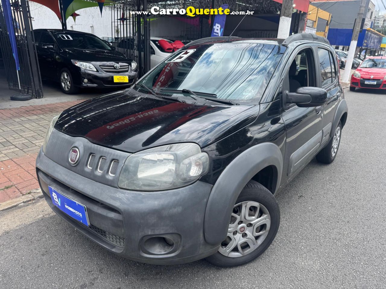 FIAT   UNO WAY 1.0 EVO FIRE FLEX 8V 5P   PRETO 2013 1.0 FLEX - Loja