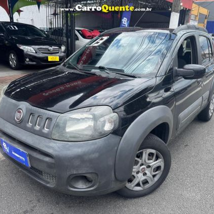 FIAT   UNO WAY 1.0 EVO FIRE FLEX 8V 5P   PRETO 2013 1.0 FLEX