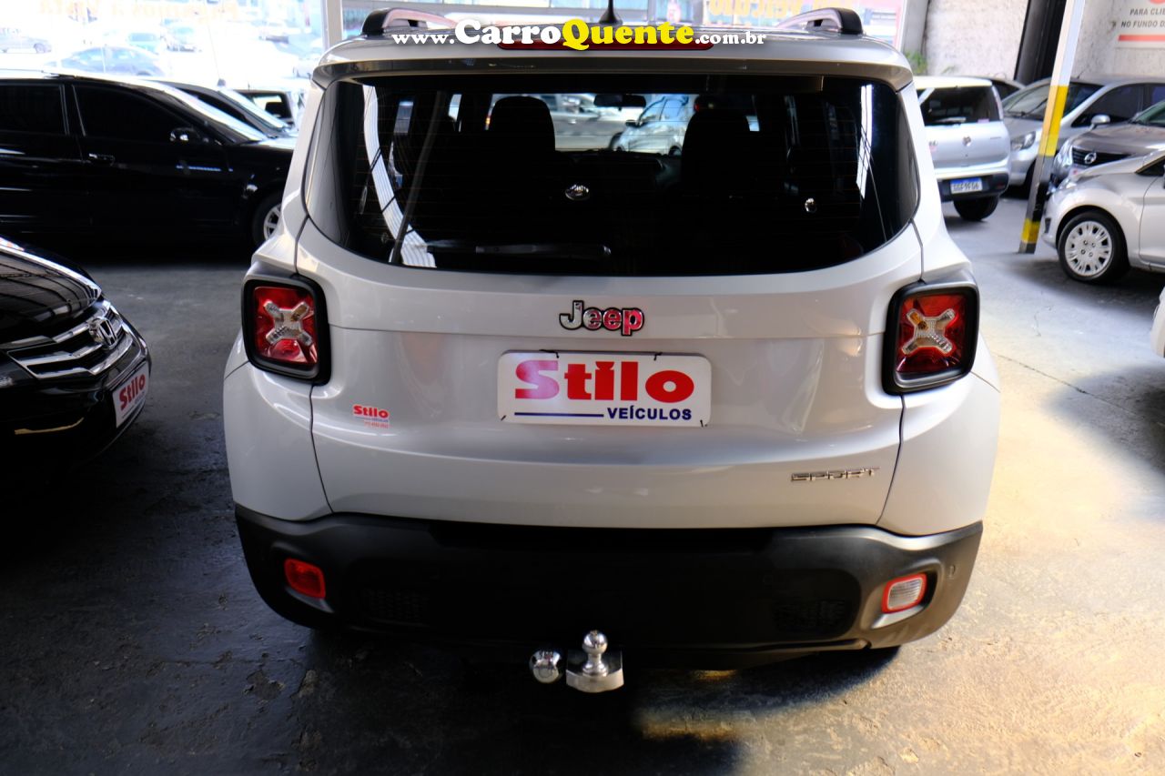 JEEP   RENEGADE SPORT 1.8 4X2 FLEX 16V AUT.   PRATA 2018 1.8 FLEX - Loja