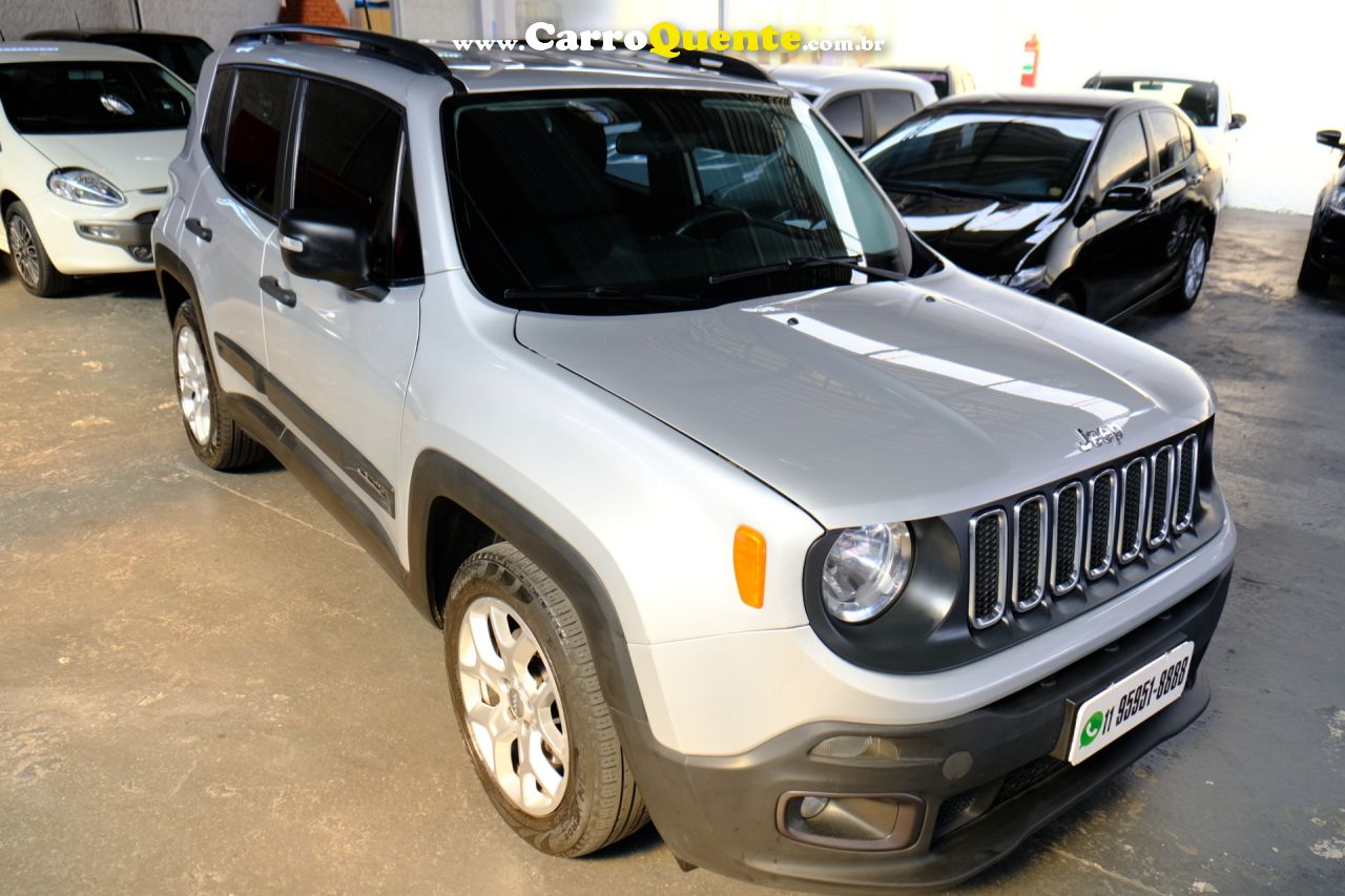 JEEP   RENEGADE SPORT 1.8 4X2 FLEX 16V AUT.   PRATA 2018 1.8 FLEX - Loja