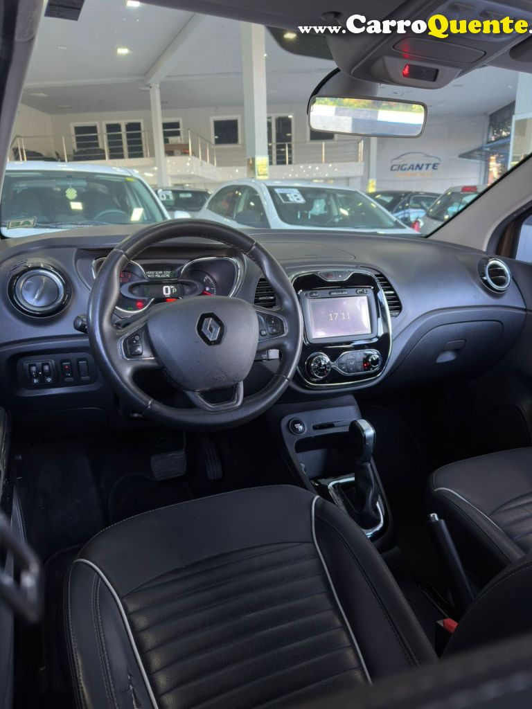 RENAULT   CAPTUR INTENSE 1.6 16V FLEX 5P AUT.   MARROM 2018 1.6 FLEX - Loja