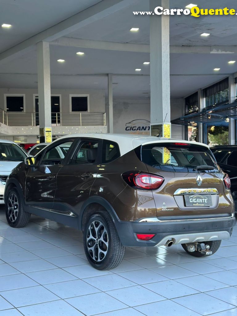 RENAULT   CAPTUR INTENSE 1.6 16V FLEX 5P AUT.   MARROM 2018 1.6 FLEX - Loja