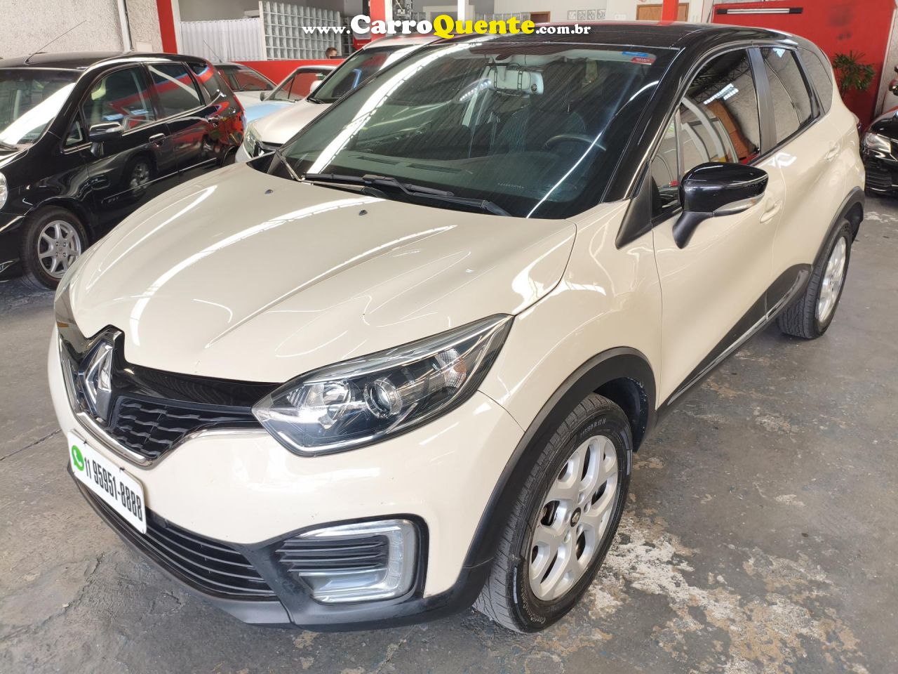 RENAULT   CAPTUR LIFE 1.6 16V FLEX 5P AUT.(PCD)   BRANCO 2018 1.6 FLEX - Loja
