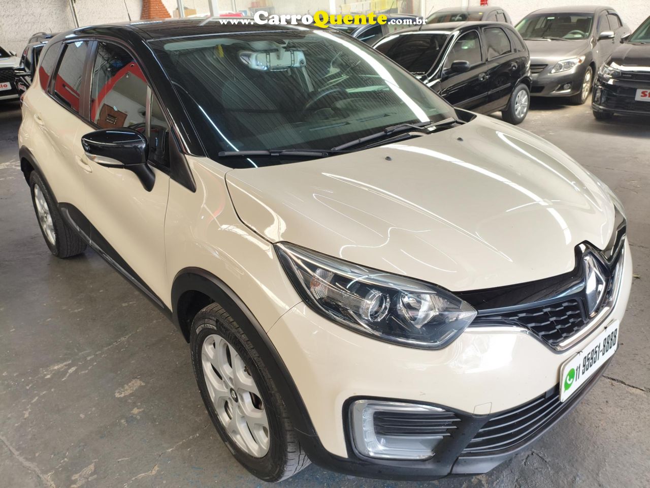 RENAULT   CAPTUR LIFE 1.6 16V FLEX 5P AUT.(PCD)   BRANCO 2018 1.6 FLEX - Loja