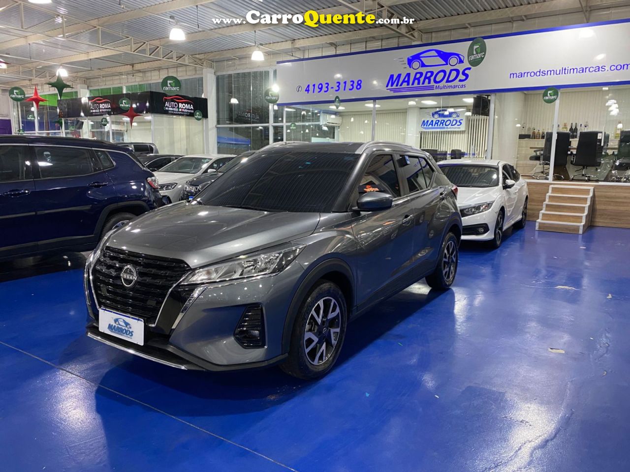 NISSAN   KICKS SENSE 1.6 16V FLEX AUT.   CINZA 2024 1.6 FLEX - Loja