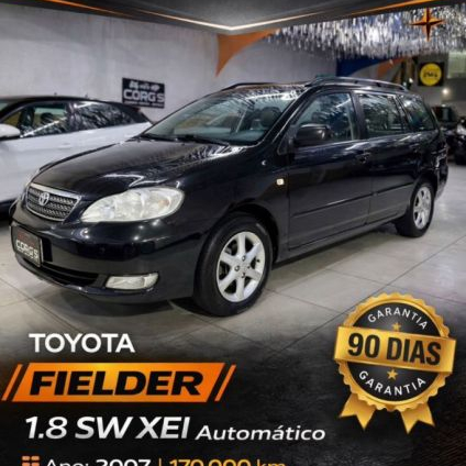TOYOTA   COROLLA FIELDER SW S  1.8 16V 136CV AUT   PRETO 2007 1.8 GASOLINA