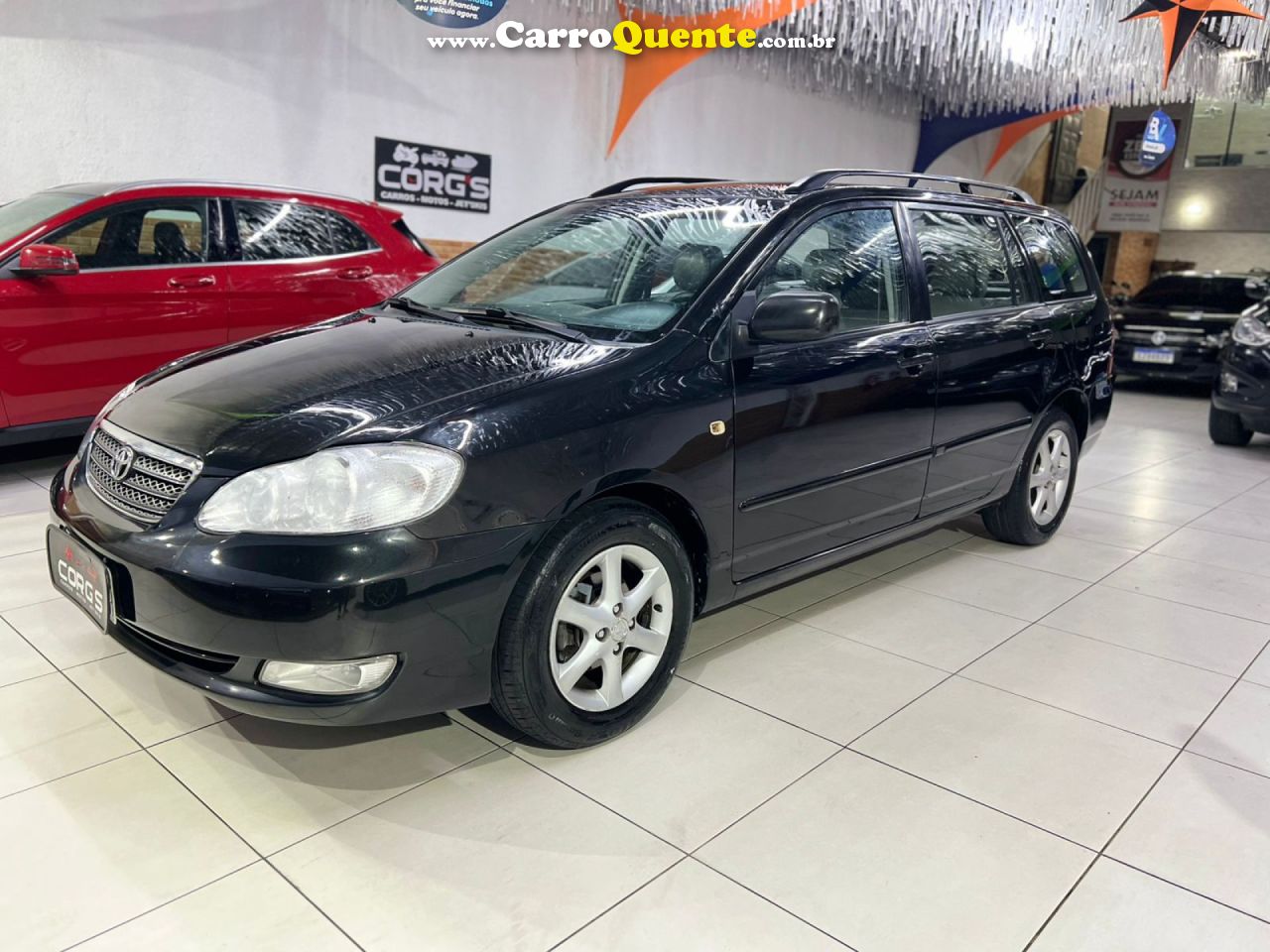 TOYOTA   COROLLA FIELDER SW S  1.8 16V 136CV AUT   PRETO 2007 1.8 GASOLINA - Loja