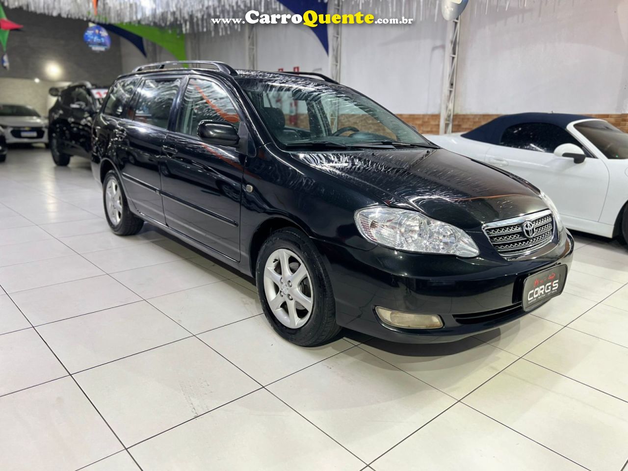 TOYOTA   COROLLA FIELDER SW S  1.8 16V 136CV AUT   PRETO 2007 1.8 GASOLINA - Loja