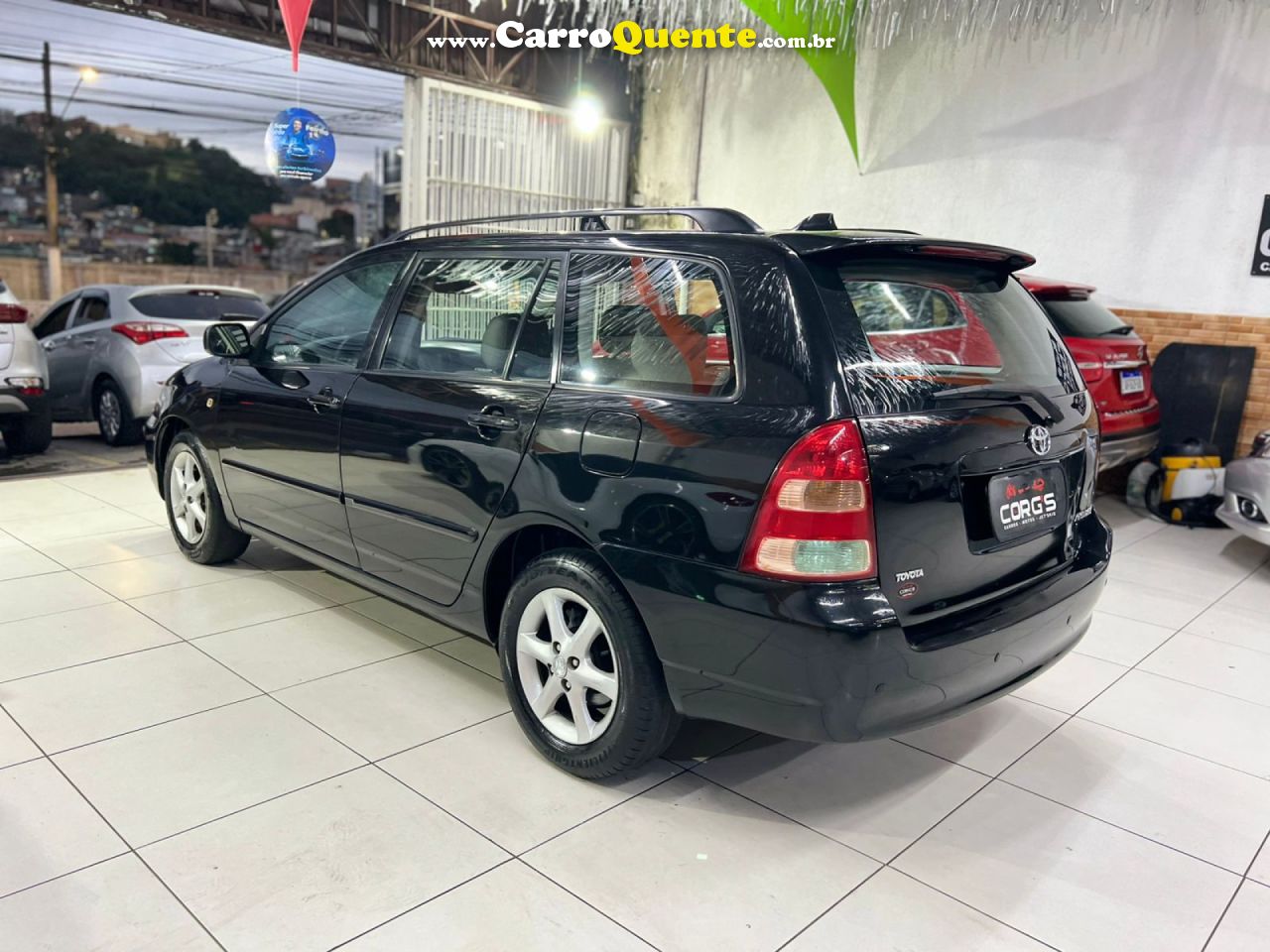 TOYOTA   COROLLA FIELDER SW S  1.8 16V 136CV AUT   PRETO 2007 1.8 GASOLINA - Loja