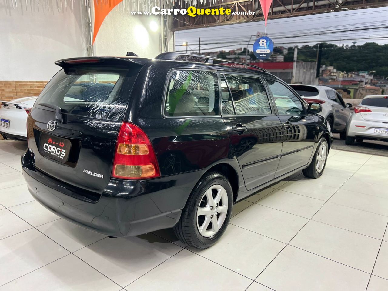 TOYOTA   COROLLA FIELDER SW S  1.8 16V 136CV AUT   PRETO 2007 1.8 GASOLINA - Loja