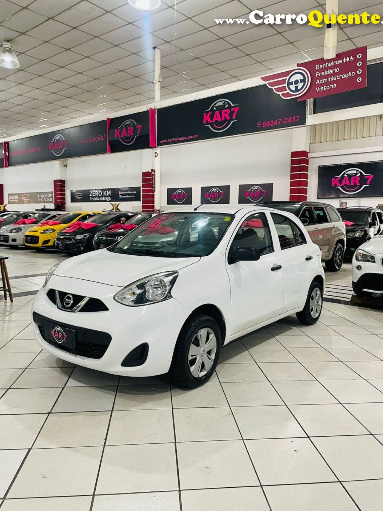 NISSAN   MARCH S 1.0 12V FLEX 5P   BRANCO 2016 1.0 FLEX - Loja