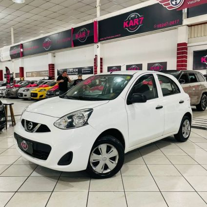 NISSAN   MARCH S 1.0 12V FLEX 5P   BRANCO 2016 1.0 FLEX