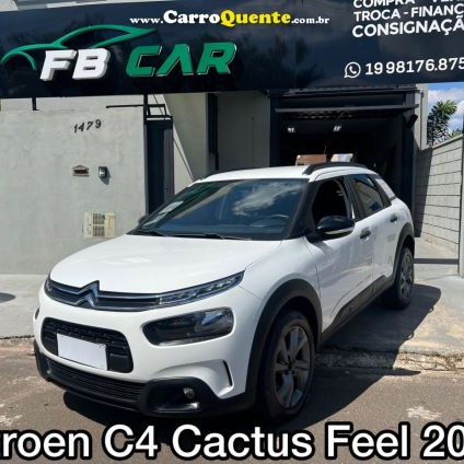 CITROËN   C4 CACTUS FEEL 1.6 16V FLEX AUT.   BRANCO 2020 1.6 FLEX