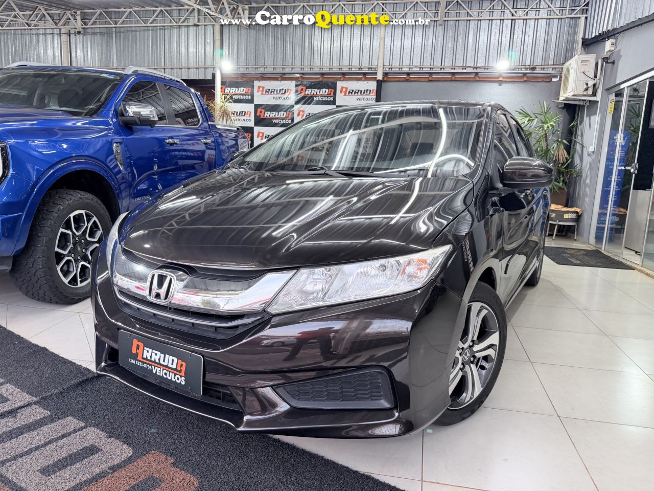 HONDA   CITY SEDAN LX 1.5 FLEX 16V 4P AUT.   MARROM 2015 1.5 FLEX - Loja
