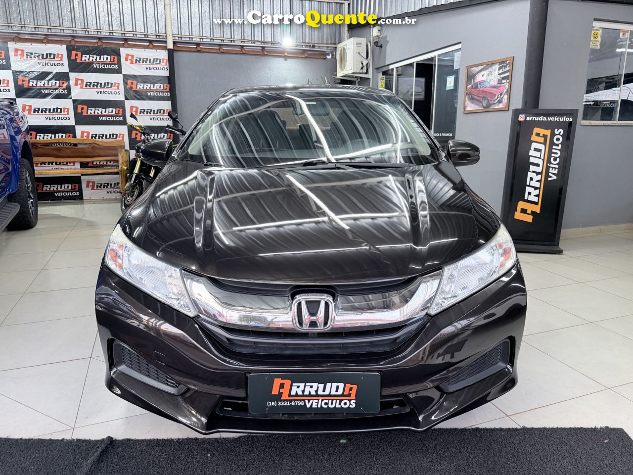 HONDA   CITY SEDAN LX 1.5 FLEX 16V 4P AUT.   MARROM 2015 1.5 FLEX - Loja