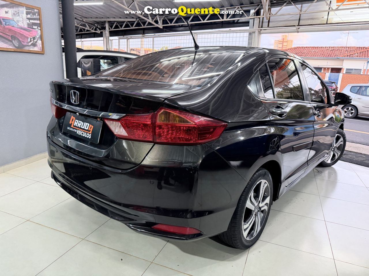 HONDA   CITY SEDAN LX 1.5 FLEX 16V 4P AUT.   MARROM 2015 1.5 FLEX - Loja