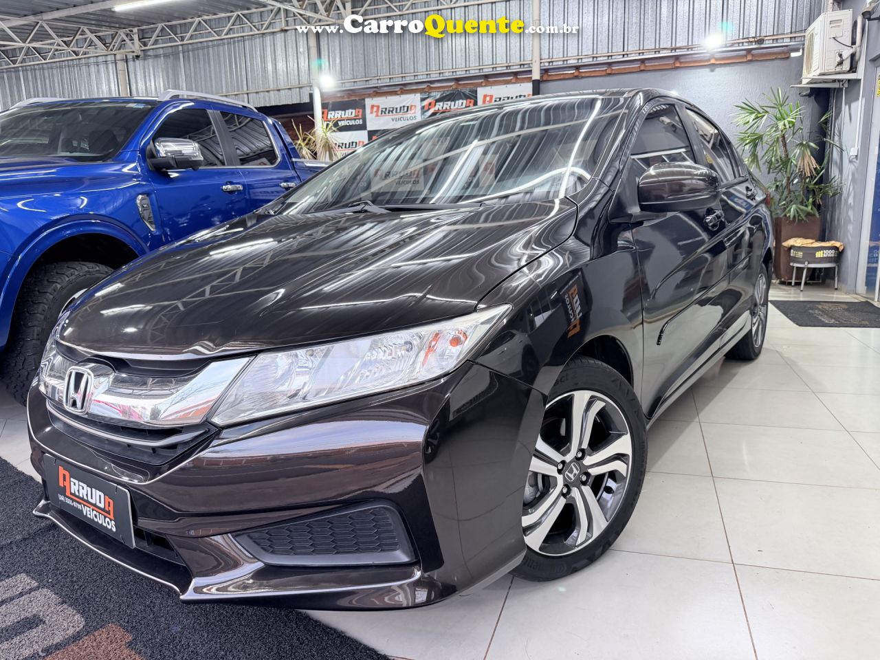 HONDA   CITY SEDAN LX 1.5 FLEX 16V 4P AUT.   MARROM 2015 1.5 FLEX - Loja