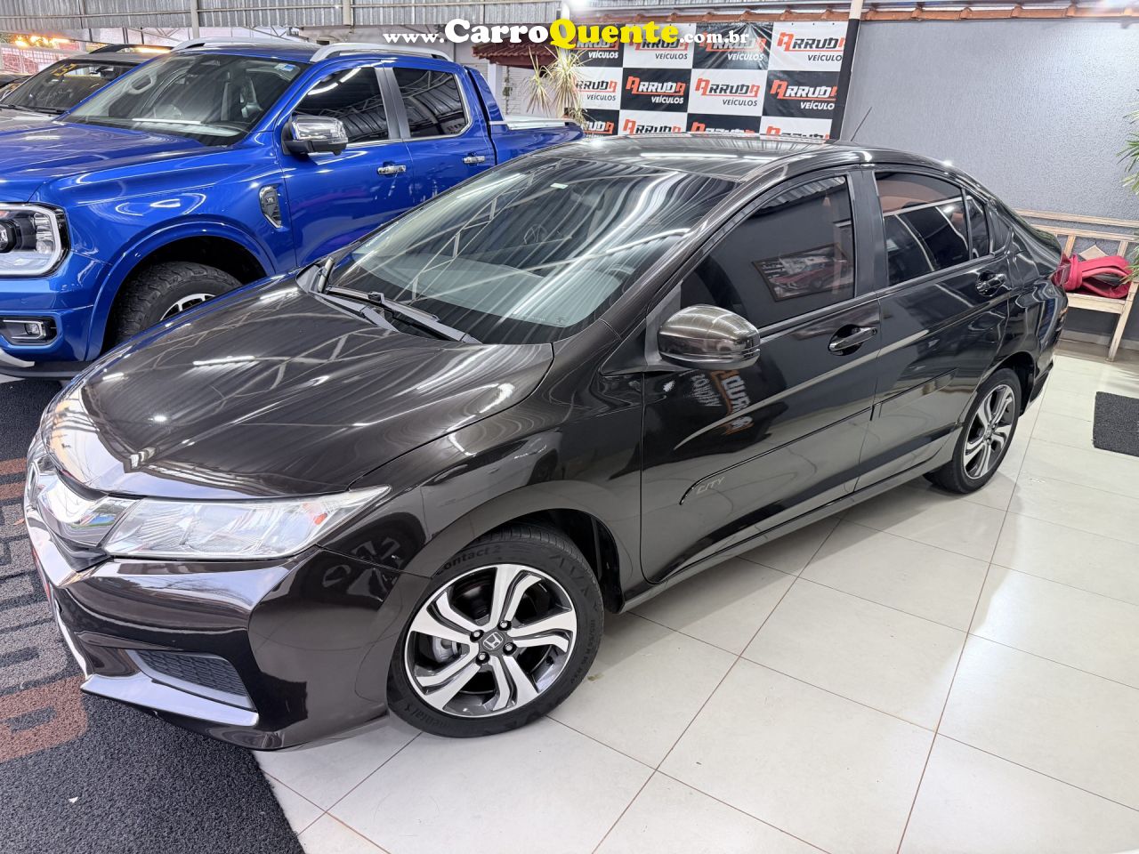 HONDA   CITY SEDAN LX 1.5 FLEX 16V 4P AUT.   MARROM 2015 1.5 FLEX - Loja