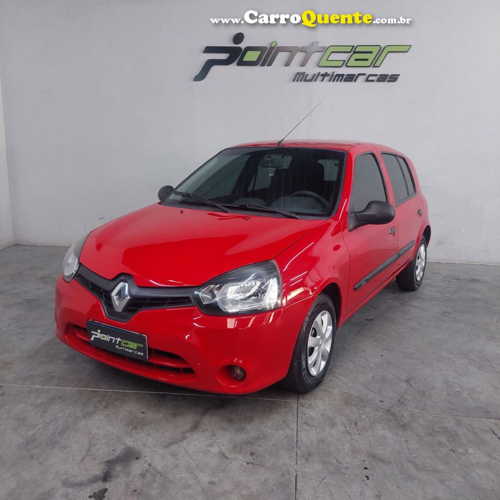 RENAULT   CLIO RNALIZÃ©EXPR.1.0 HI-POWER 16V 5P   VERMELHO 2014 1.0 FLEX - Loja