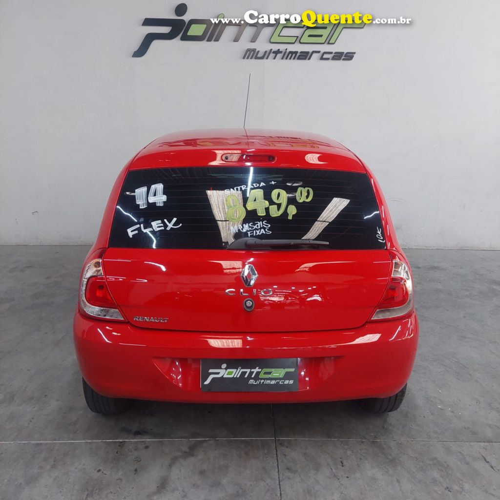 RENAULT   CLIO RNALIZÃ©EXPR.1.0 HI-POWER 16V 5P   VERMELHO 2014 1.0 FLEX - Loja