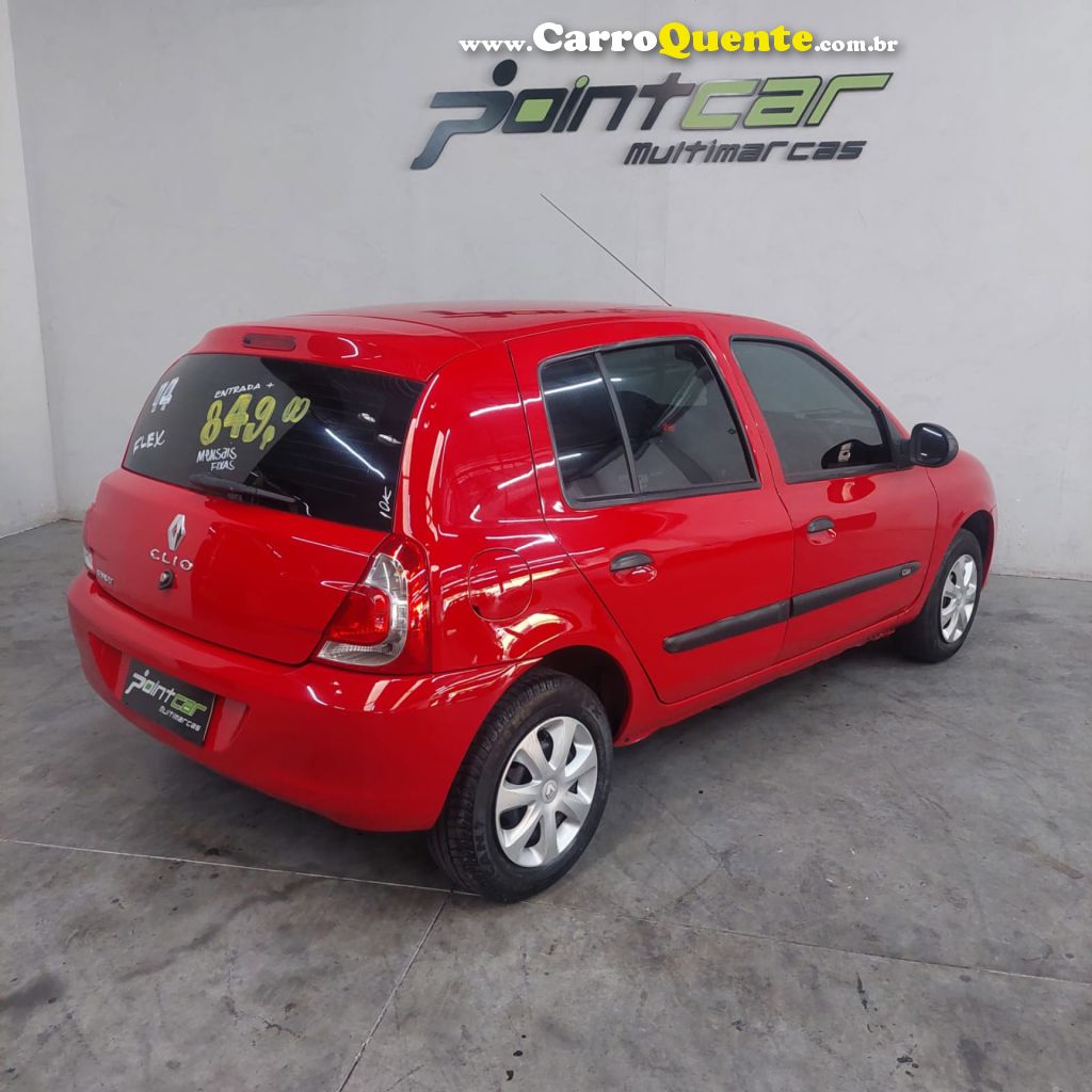 RENAULT   CLIO RNALIZÃ©EXPR.1.0 HI-POWER 16V 5P   VERMELHO 2014 1.0 FLEX - Loja