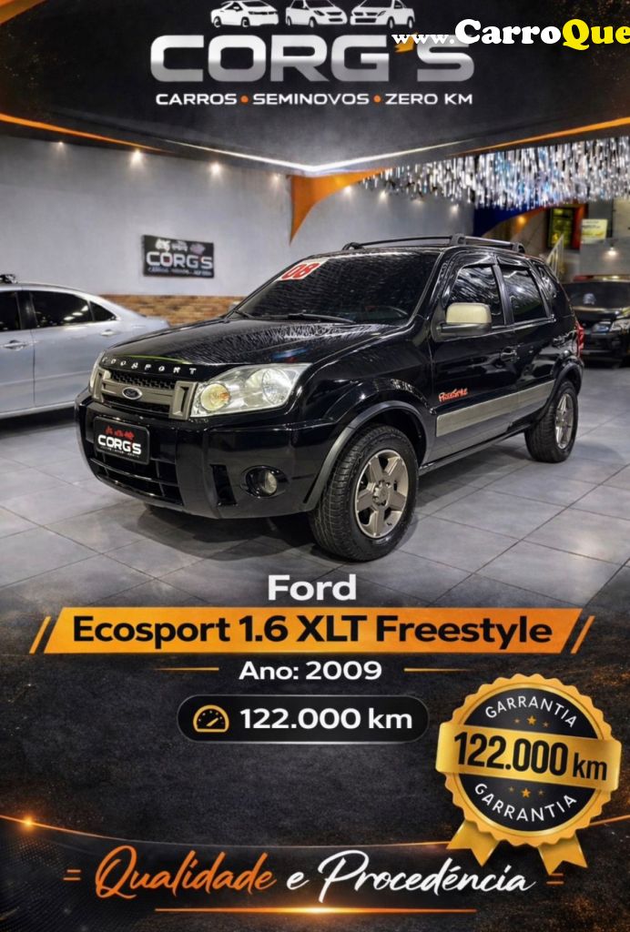 FORD   ECOSPORT XLT 1.6 1.6 FLEX 8V 5P   PRETO 2009 1.6 FLEX - Loja