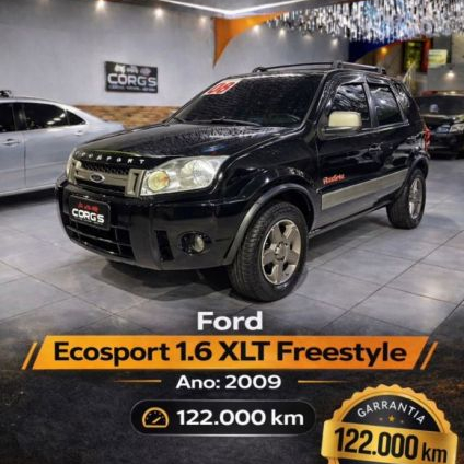 FORD   ECOSPORT XLT 1.6 1.6 FLEX 8V 5P   PRETO 2009 1.6 FLEX