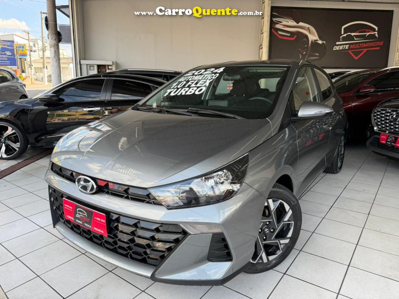 HYUNDAI   HB20 COMFORT 1.0 TB FLEX 12V AUT   CINZA 2024 1.0 FLEX - Loja