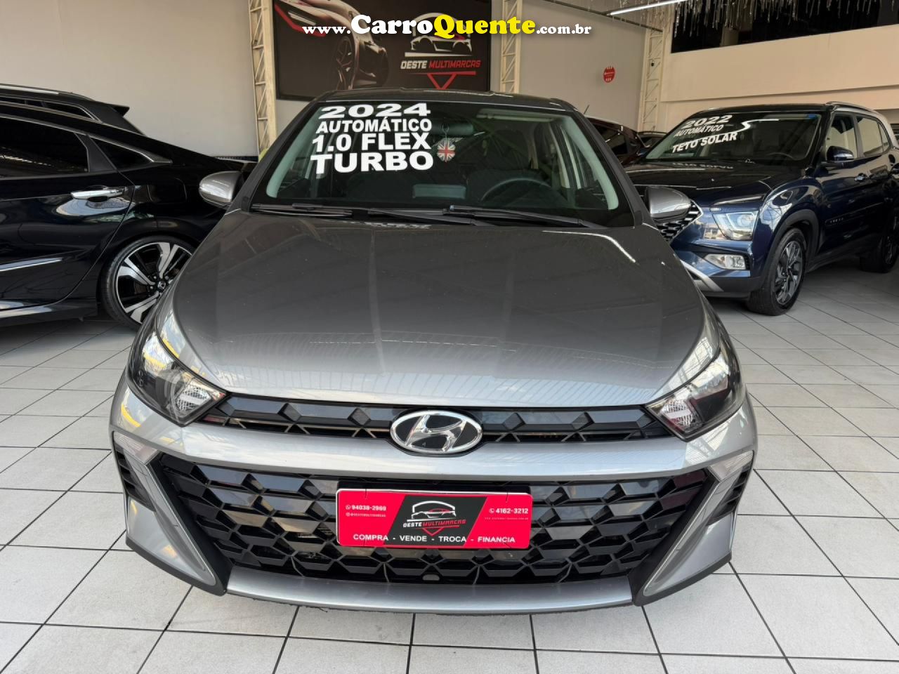 HYUNDAI   HB20 COMFORT 1.0 TB FLEX 12V AUT   CINZA 2024 1.0 FLEX - Loja