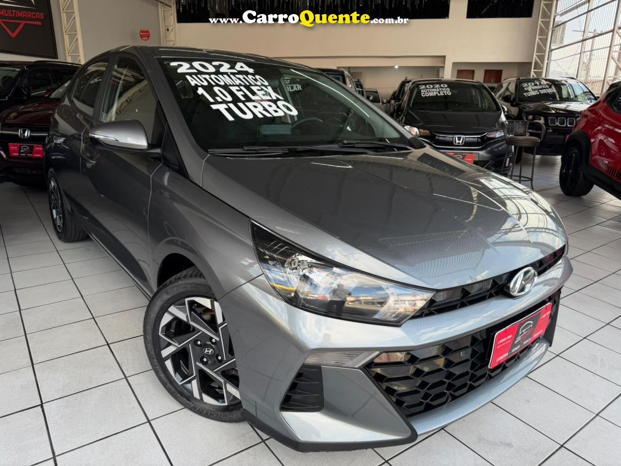 HYUNDAI   HB20 COMFORT 1.0 TB FLEX 12V AUT   CINZA 2024 1.0 FLEX - Loja